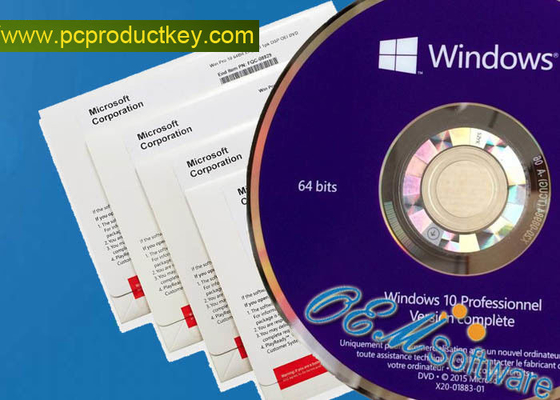 Paquet en ligne de la victoire 10 DVD de bit de l'activation 64 de Windows 10 de pro paquet principal au détail d'OEM