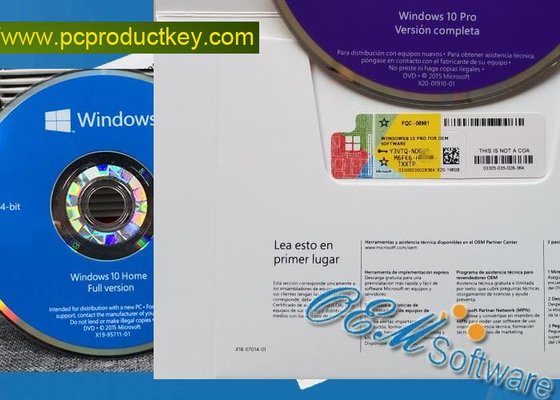 Boîte de Dvd de la victoire 10 en ligne français d'activation de paquet d'OEM de Windows 10 de paquet pro pro